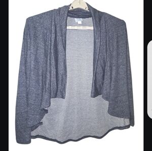 Db Sunday Open Front Waterfall Cardigan Size XL Heathered Blue